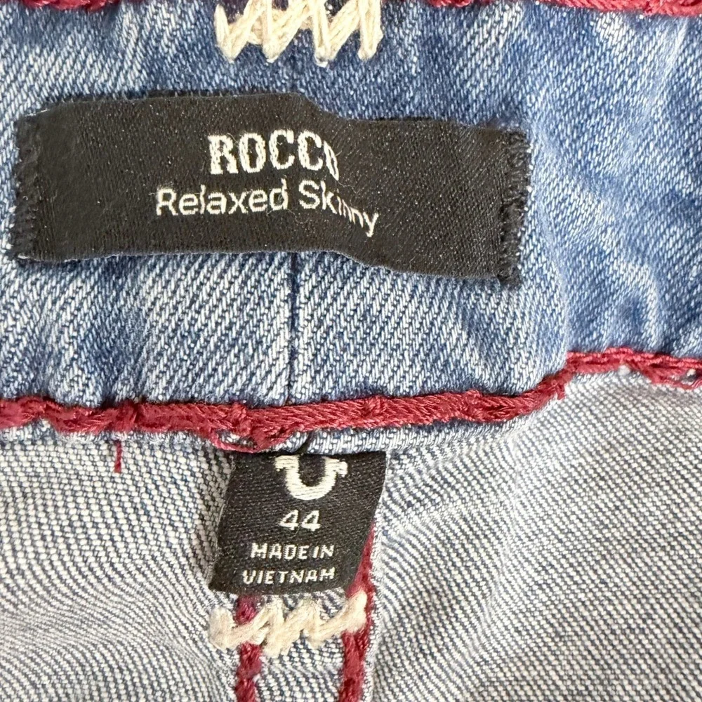 True Religion Rocco Jeans Mens 44 Blue Tycoon Medium‎ Wash Flap Super T 106275